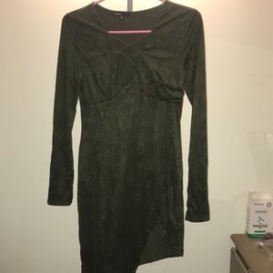 Velvet green dress